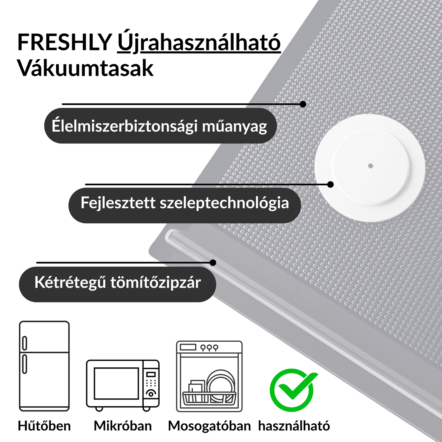 FRESHLY - Kompakt Kézi Vákuumozó