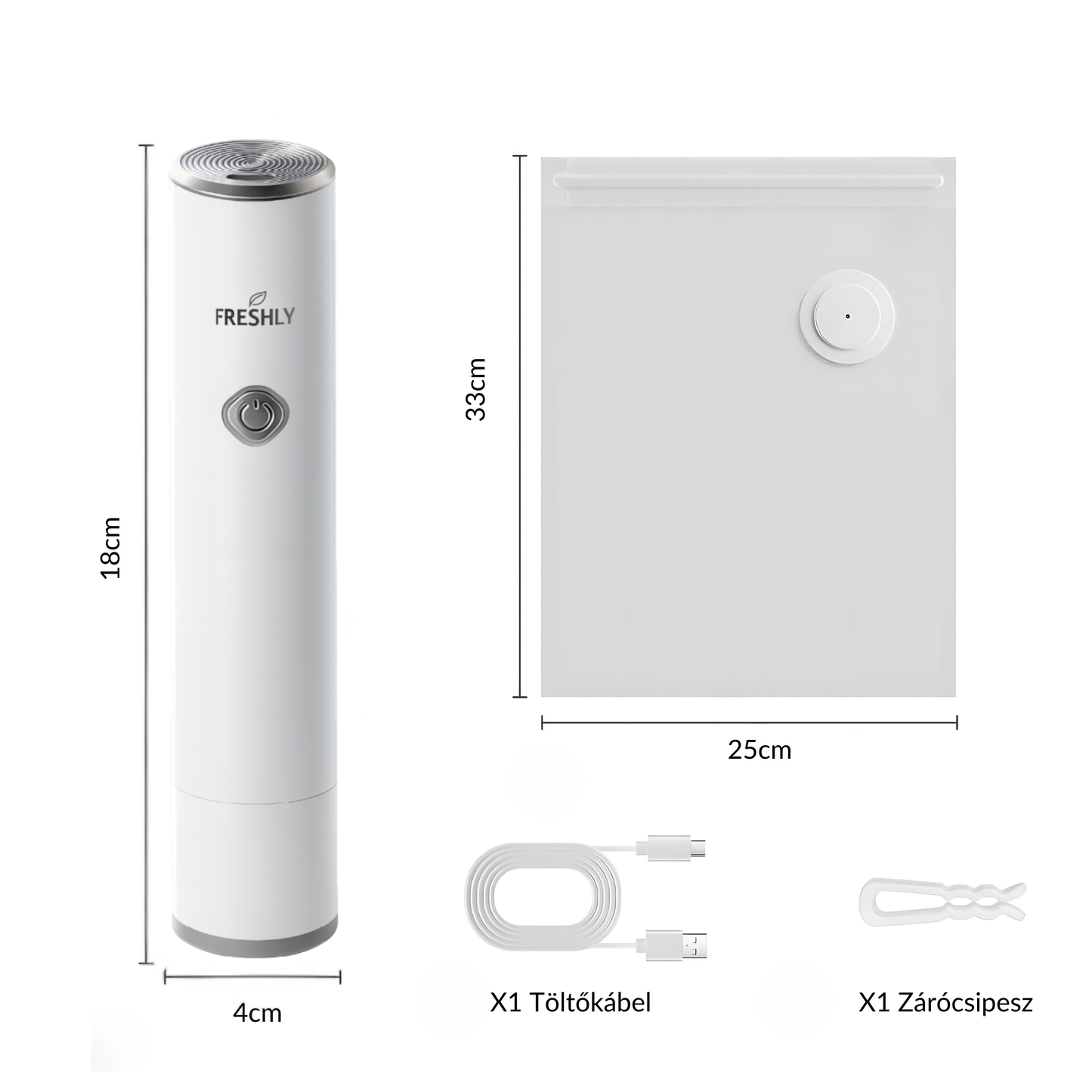 FRESHLY - Kompakt Kézi Vákuumozó